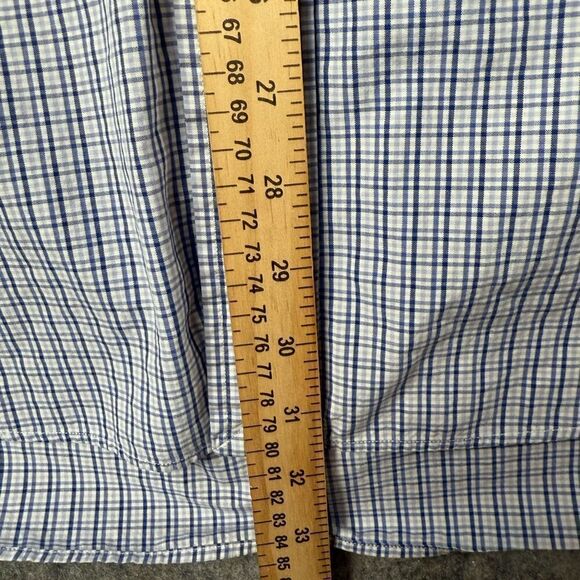 Ralph Lauren Shirt Men's Medium White Blue Plaid 2-Ply Cotton Blake Button-Down - Picture 6 of 8